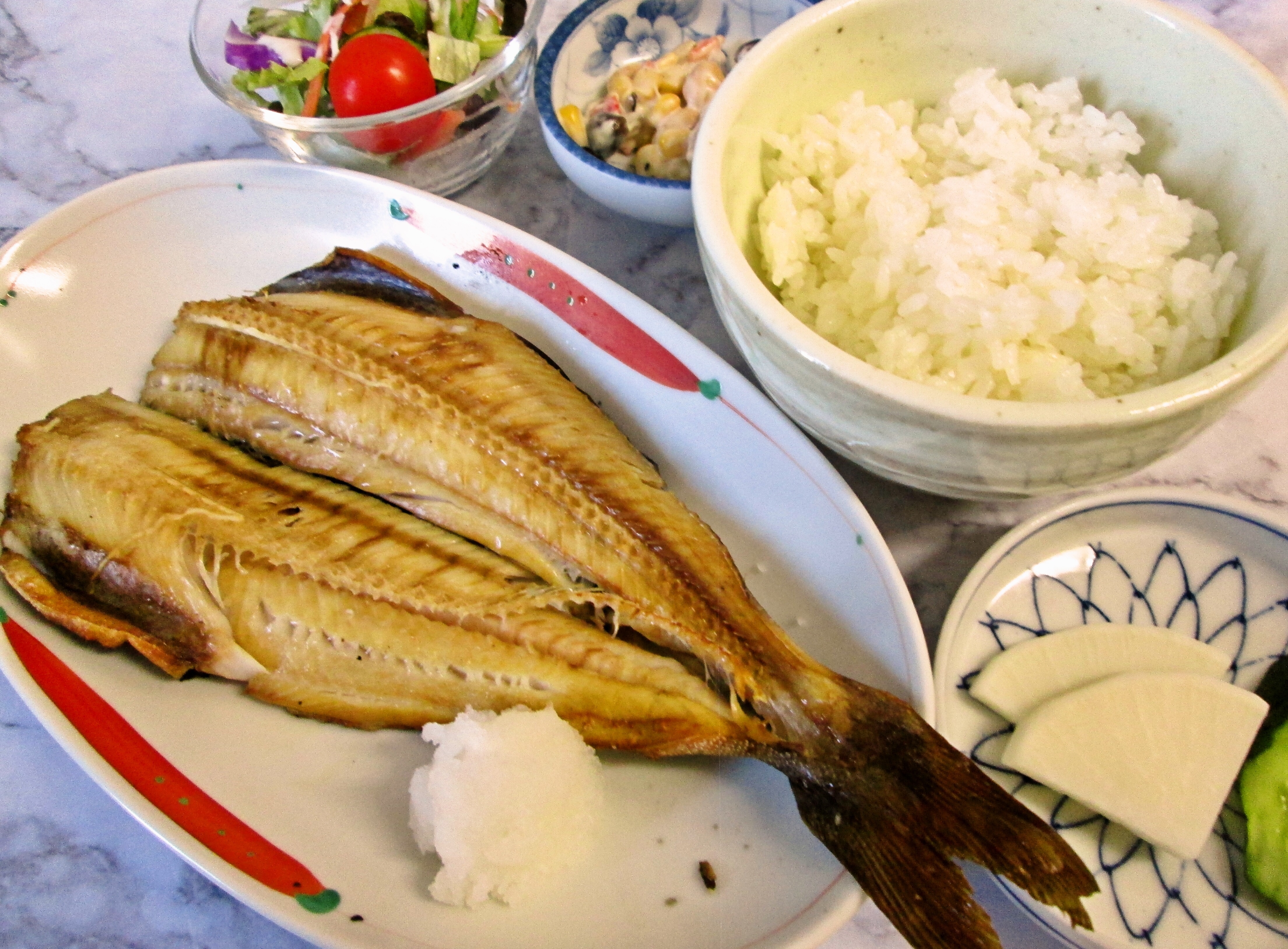 特選ホッケの備長炭焼き定食《けんちん汁》