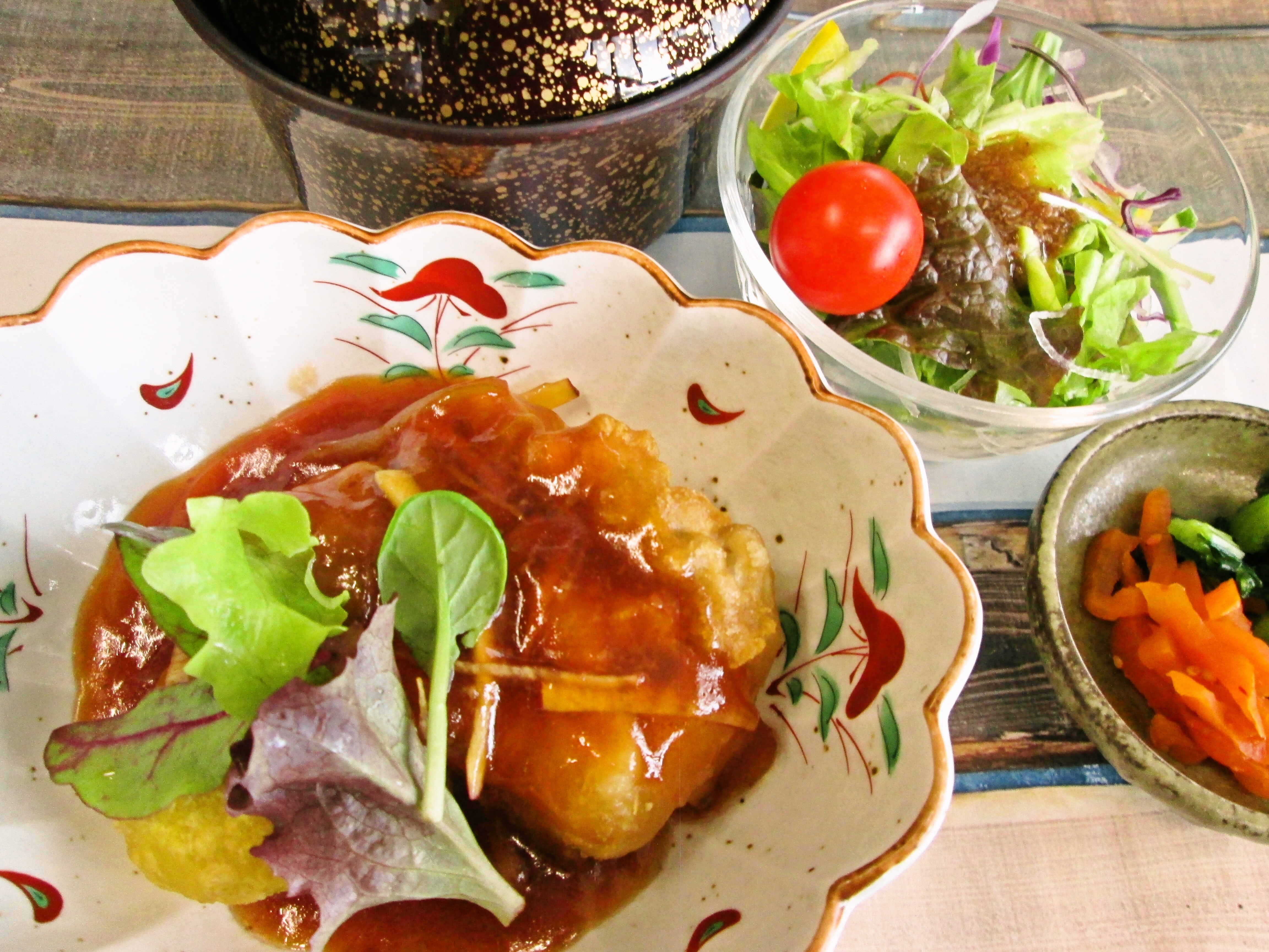 地魚の中華衣揚げ ぽかぽか生姜あんかけ≪瀬戸内魚介ラーメン≫