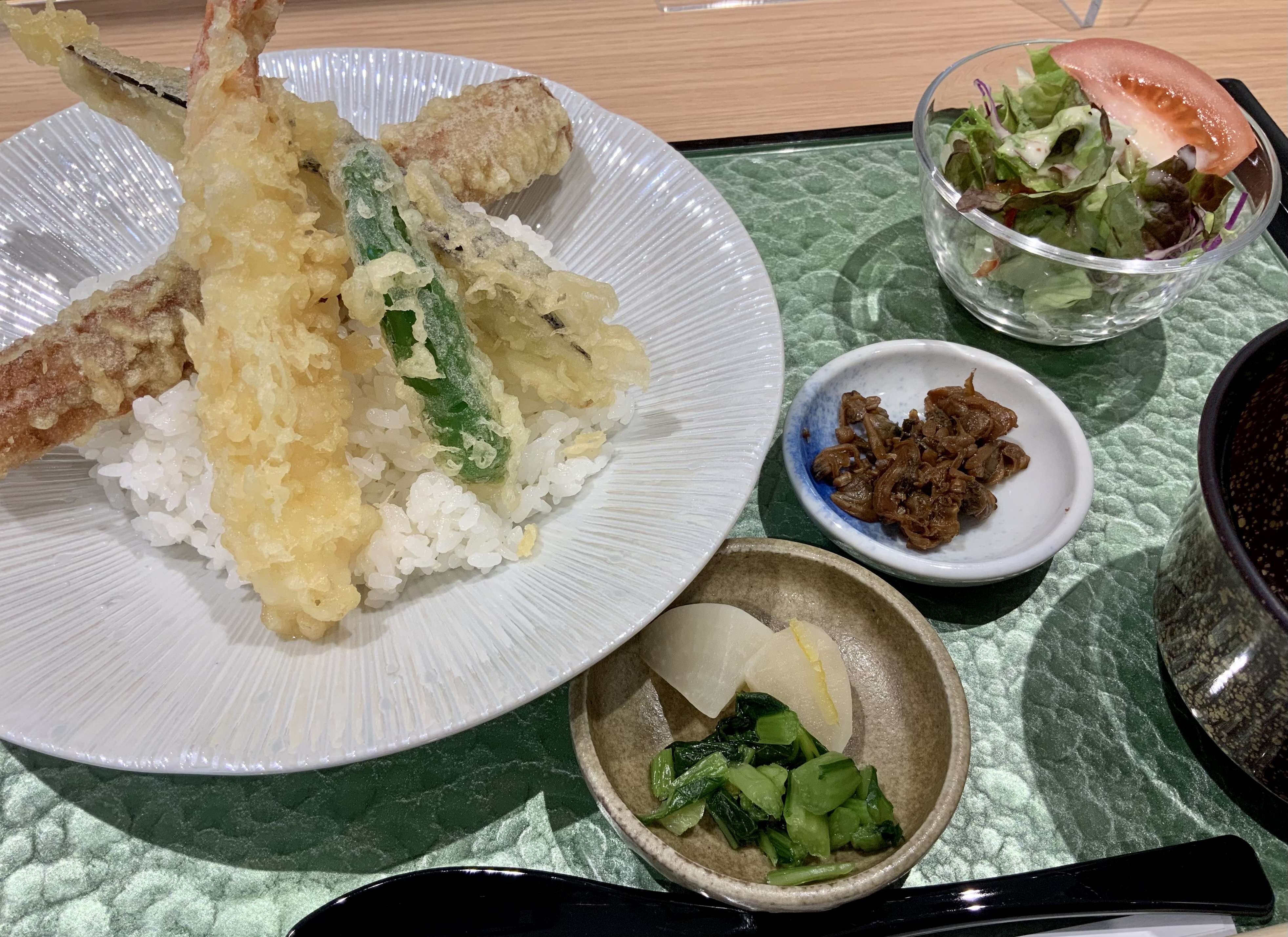 大海老と竹輪天丼