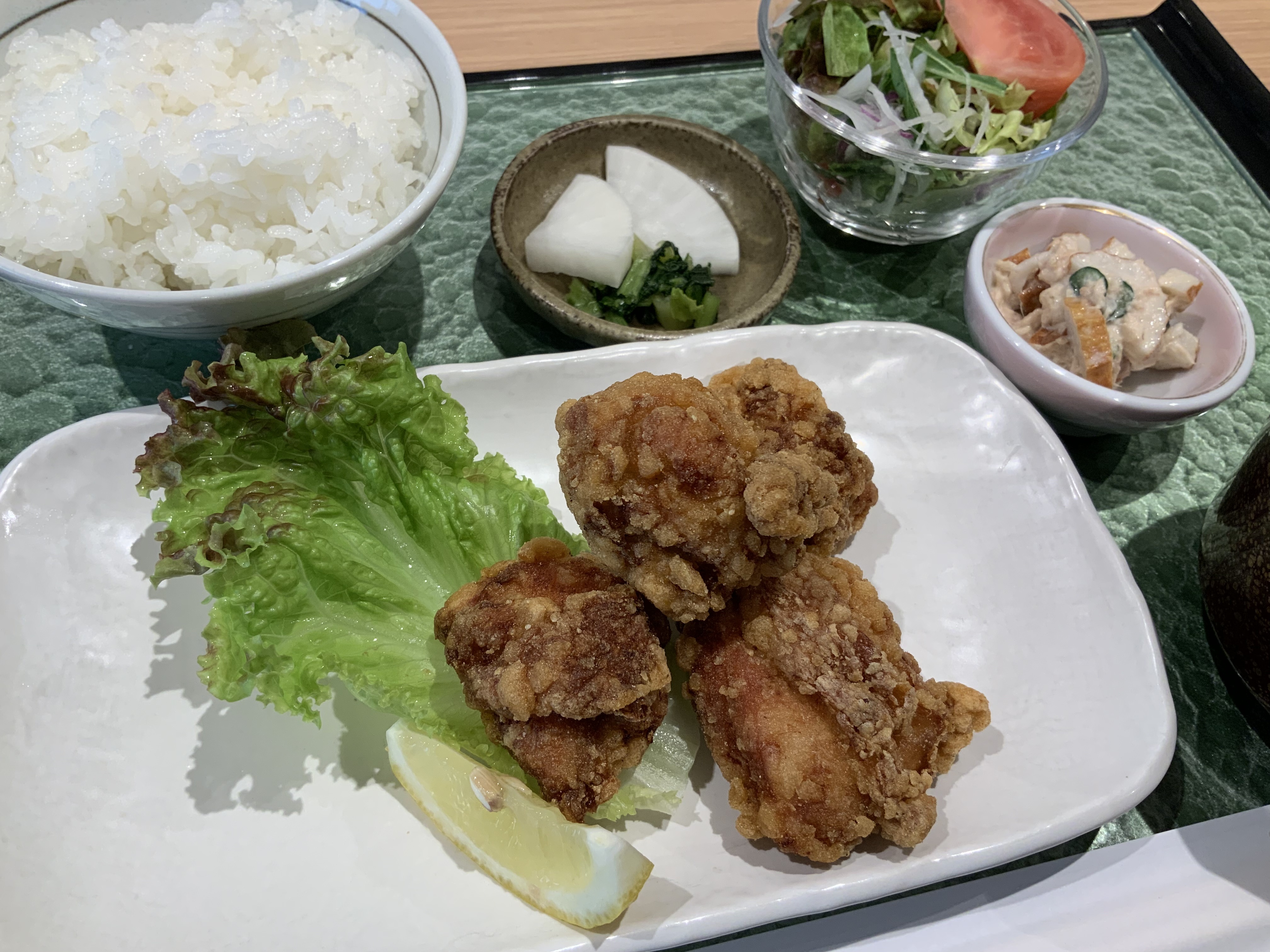 若鶏竜田揚定食