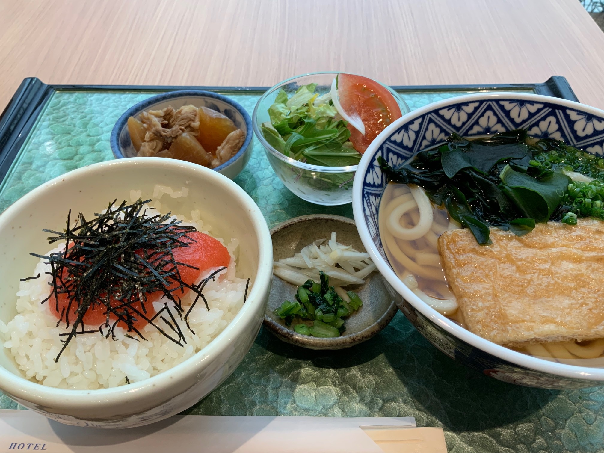 博多明太子丼  きつねうどん