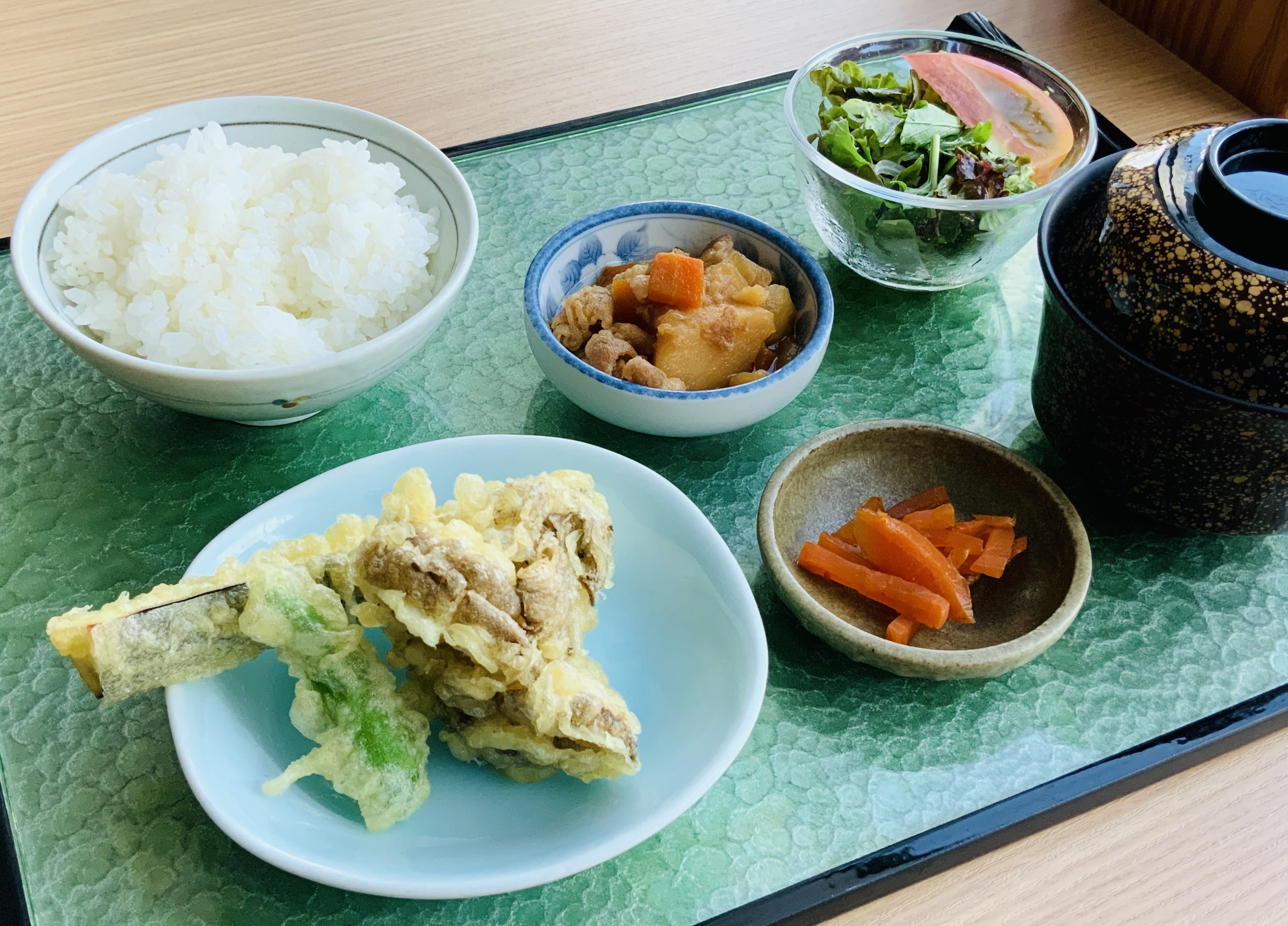 ★NEW★秋きのこ 茄子の天婦羅 肉じゃが定食 