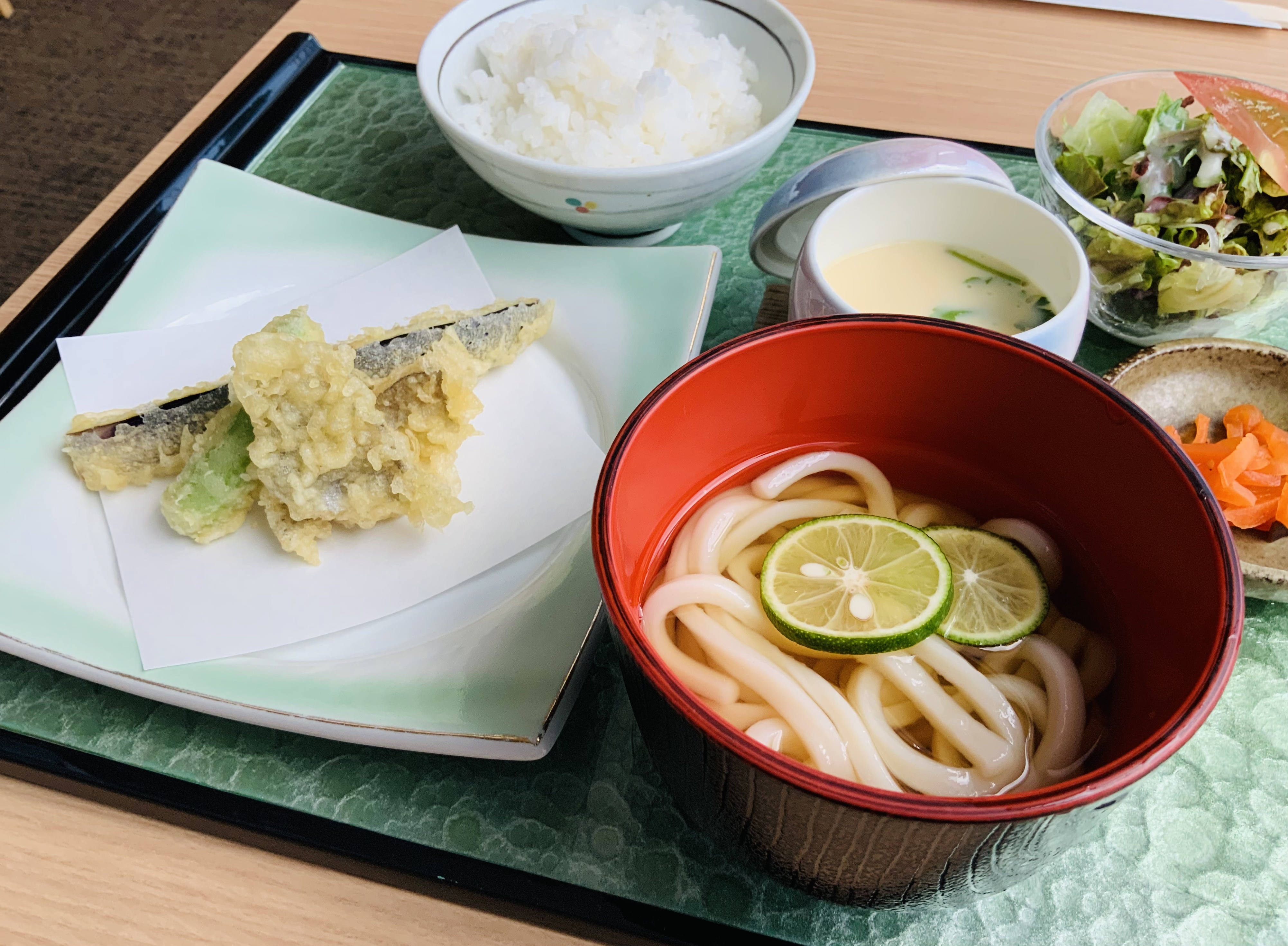 ★NEW★酢橘うどん 地魚天婦羅 茶碗蒸し