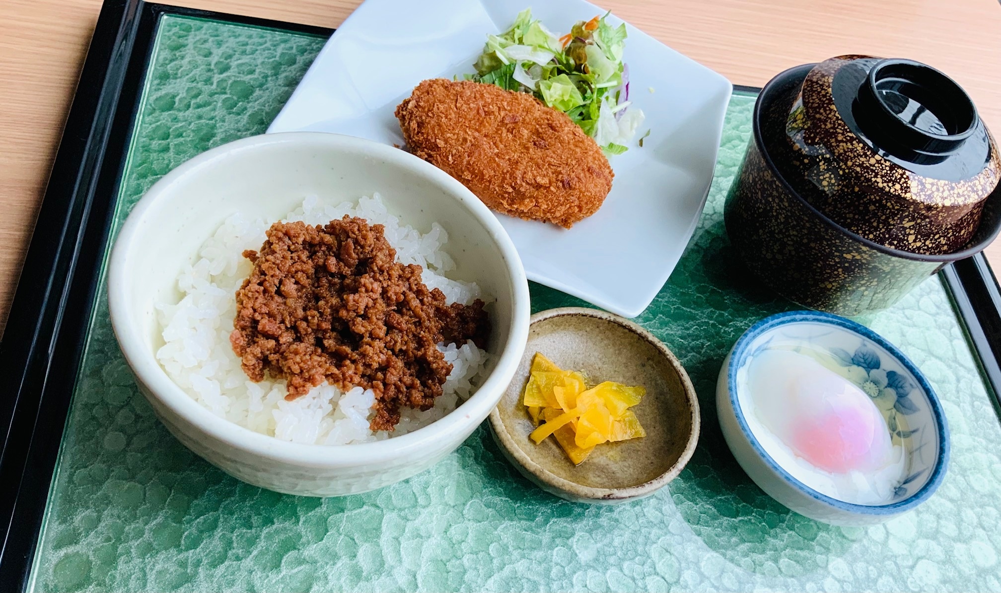 NEW　小豆島ヤマトイチ醤油のTKO（温玉醤油オリーブ牛そぼろ御飯）