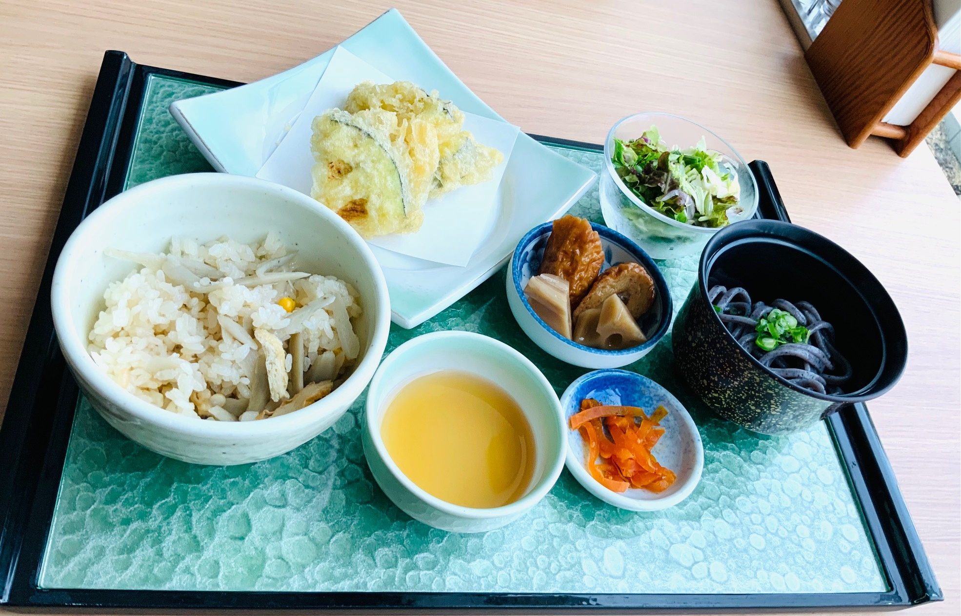 NEW★三豊茄子天婦羅・宇多津産古代米うどん・炊込み御飯