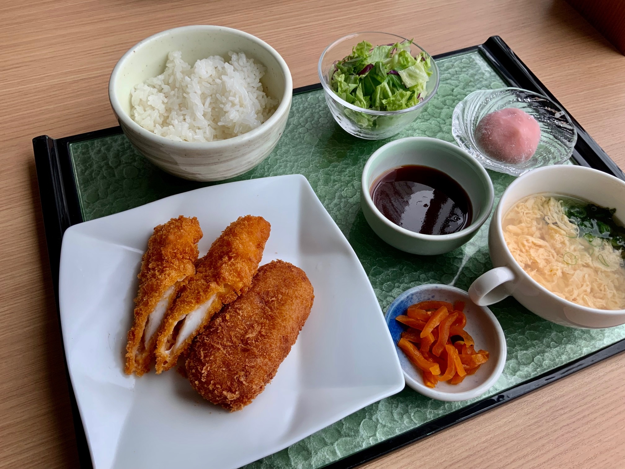 国産筍コロッケ　イカフライ定食