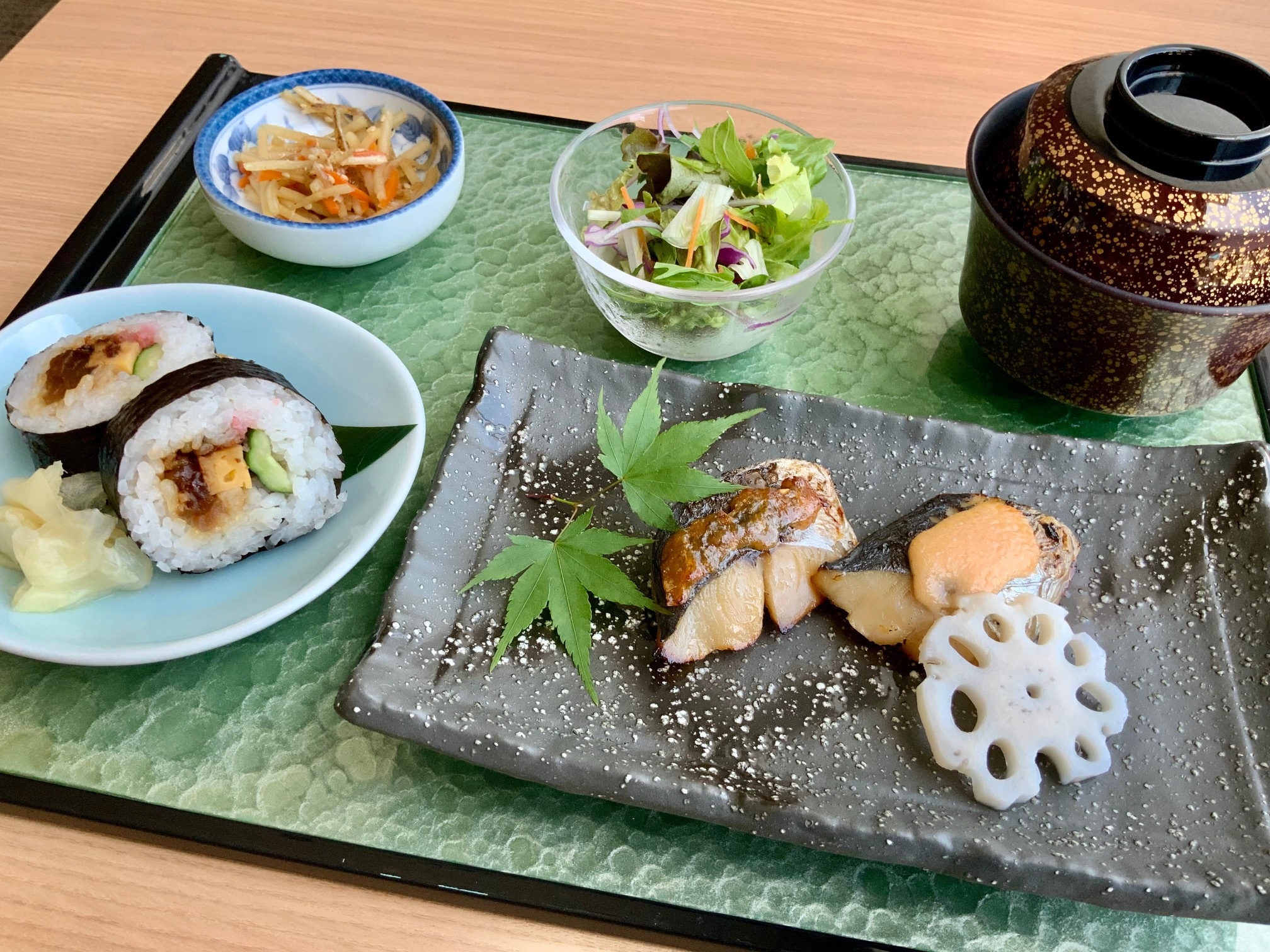 鰆の二味焼き　穴子太巻