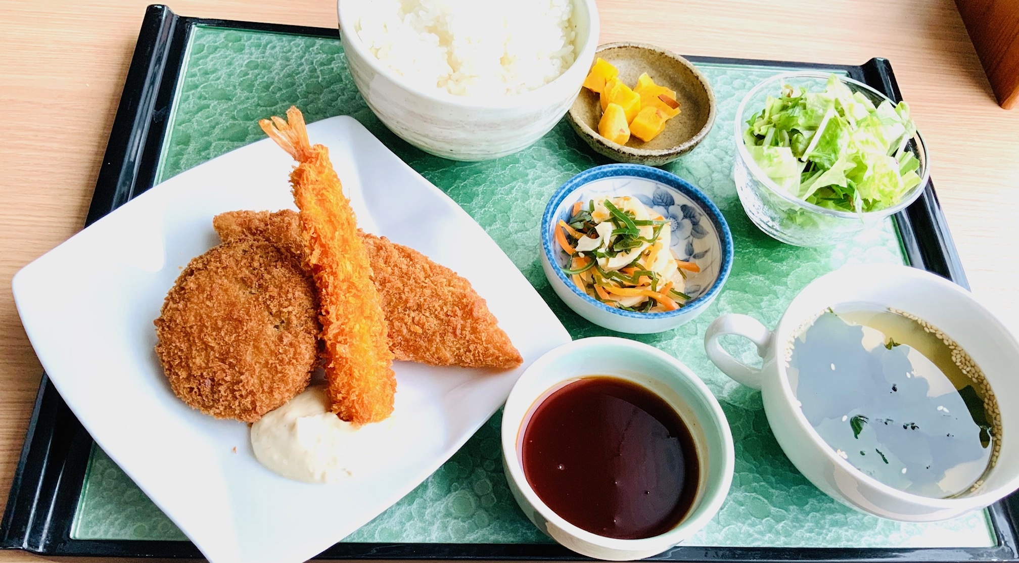 海老フライメンチカツ白身フライ